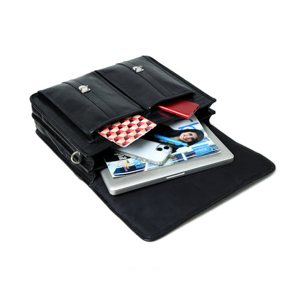 Classy Leather Bags The Architect Black Executive - AVBL MRKT (5)