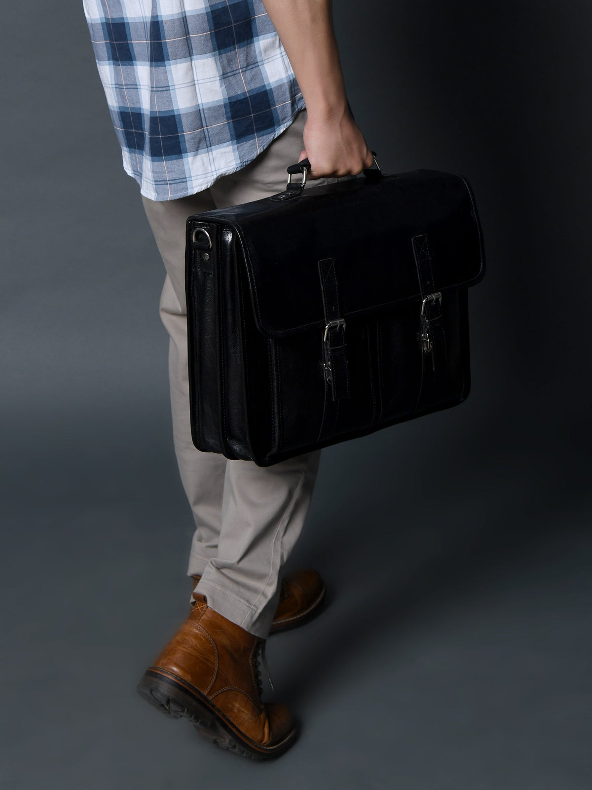 Classy Leather Bags The Architect Black Executive - AVBL MRKT (6)