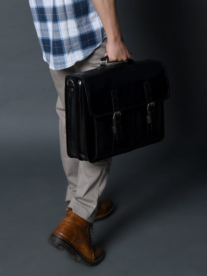 Classy Leather Bags The Architect Black Executive - AVBL MRKT (6)