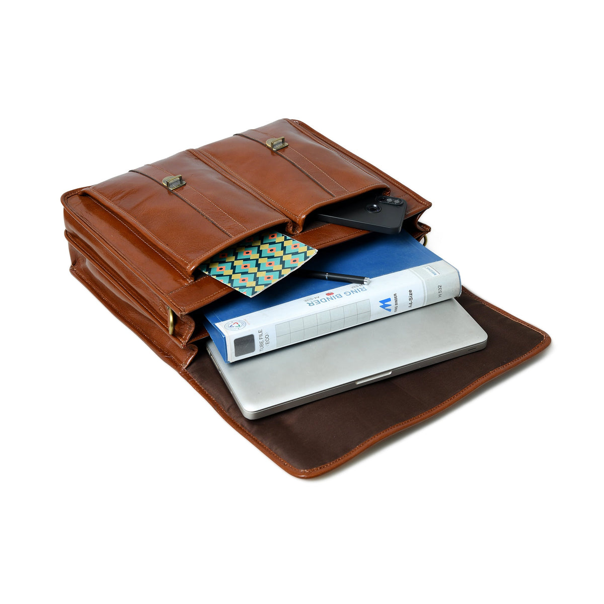 Classy Leather Bags The Architect Brown Executive - AVBL MRKT (5)