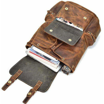 Classy Leather Bags The Armstrong Buffalo Backpack - AVBL MRKT (5)