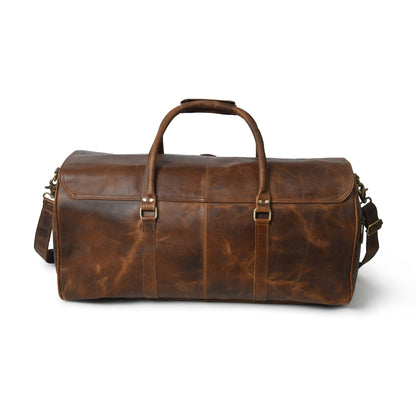 Classy Leather Bags The Bolton Flap Duffel- Brown - AVBL MRKT (5)
