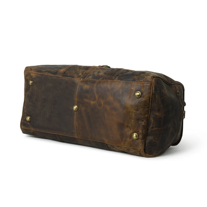Classy Leather Bags The Bolton Flap Duffel- Dark Brown - AVBL MRKT (6)