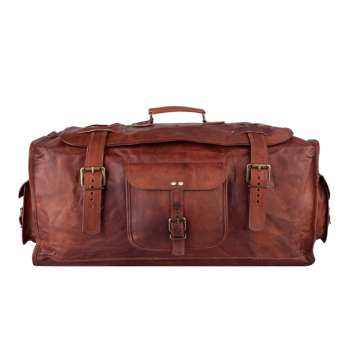 Classy Leather Bags The Bruno Flap Duffel - AVBL MRKT (2)