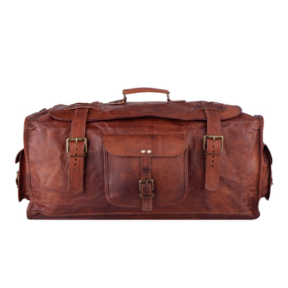 Classy Leather Bags The Bruno Flap Duffel - AVBL MRKT (2)