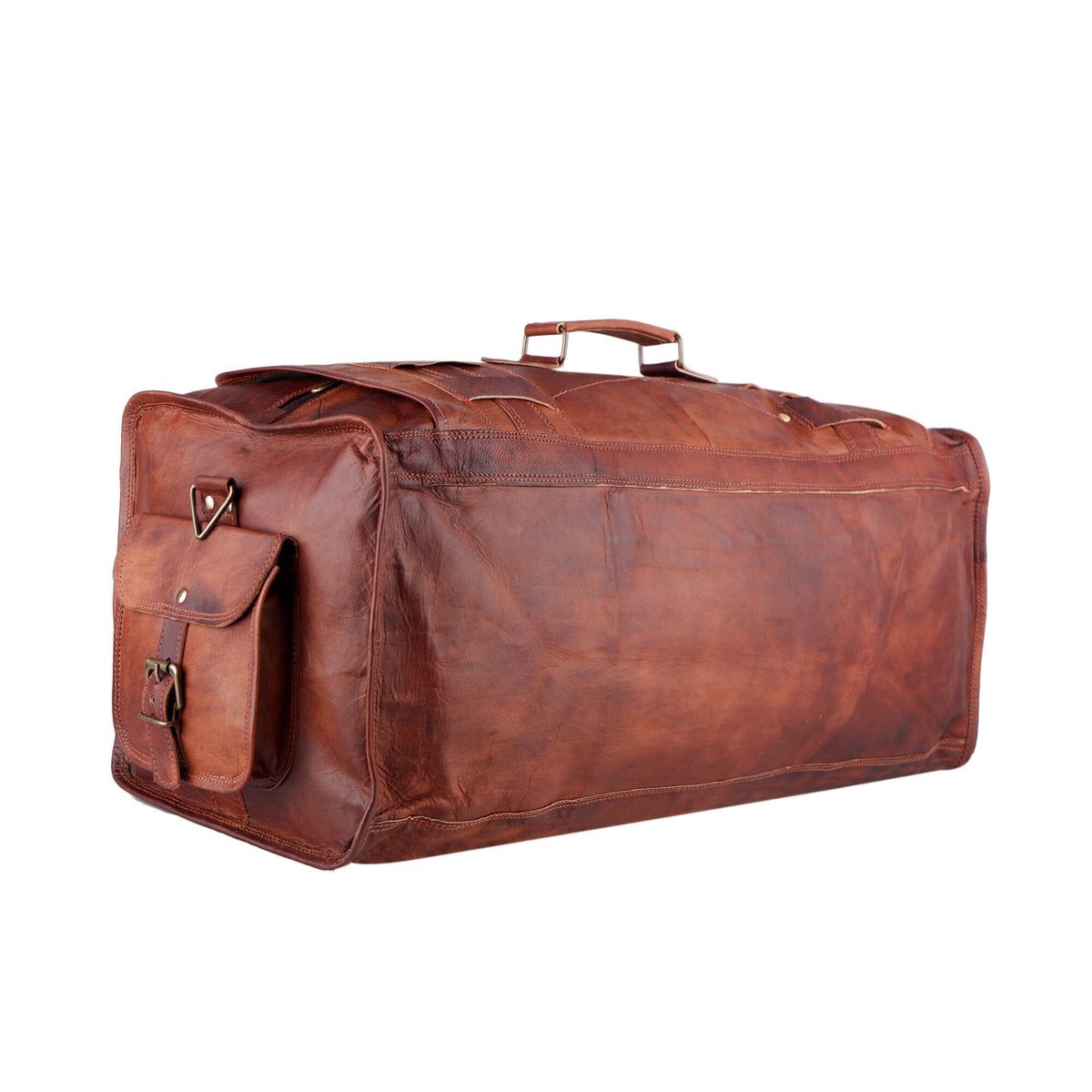 Classy Leather Bags The Bruno Flap Duffel - AVBL MRKT (3)
