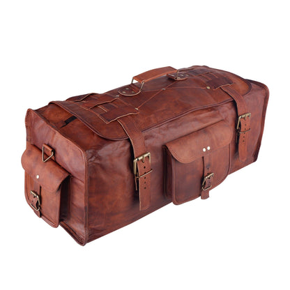 Classy Leather Bags The Bruno Flap Duffel - AVBL MRKT (4)