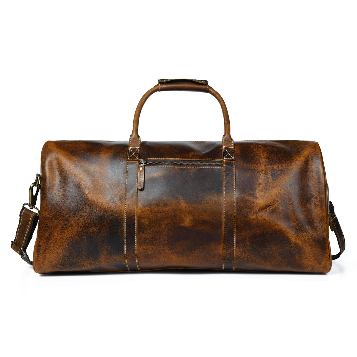 Classy Leather Bags The Buffalo Traveller- Caramel - AVBL MRKT (5)