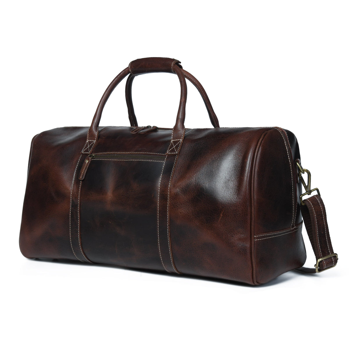 Classy Leather Bags The Buffalo Traveller- Walnut - AVBL MRKT (2)