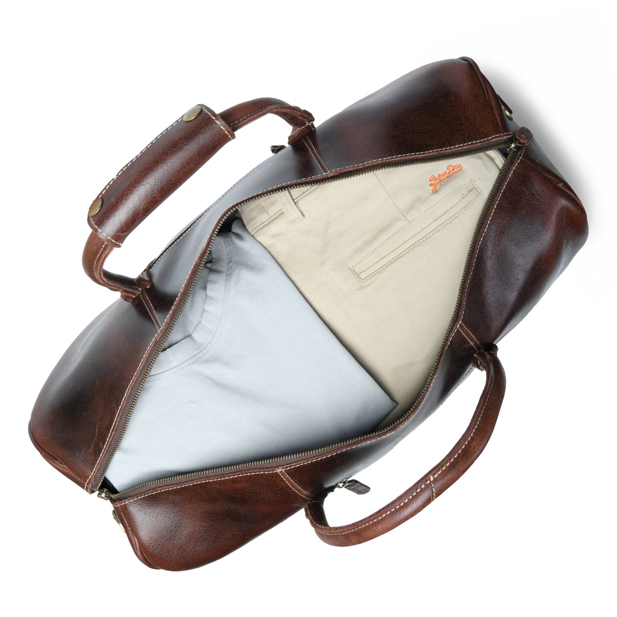 Classy Leather Bags The Buffalo Traveller- Walnut - AVBL MRKT (3)