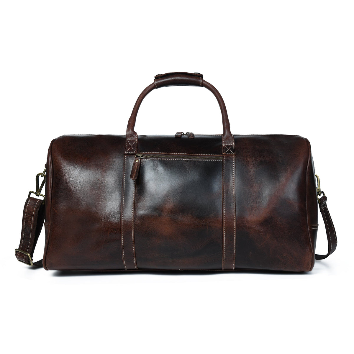 Classy Leather Bags The Buffalo Traveller- Walnut - AVBL MRKT (5)