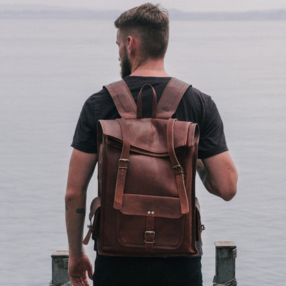 Classy Leather Bags The Chavez Roll Top Backpack - AVBL MRKT (1)