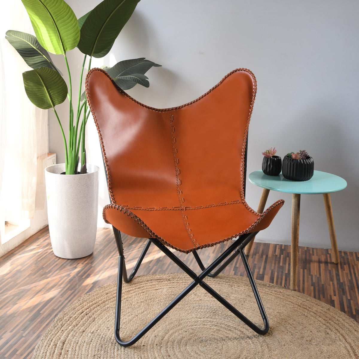 Classy Leather Bags The Comforter Butterfly Chair - AVBL MRKT (1)