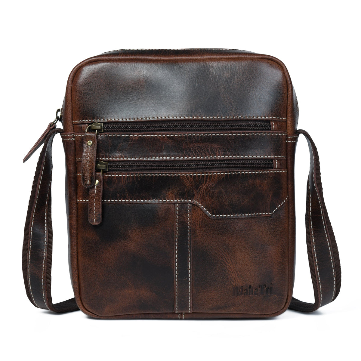 Classy Leather Bags The Compact Messenger- Dark Brown - AVBL MRKT (3)