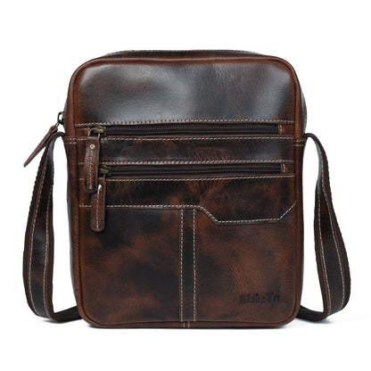 Classy Leather Bags The Compact Messenger- Dark Brown - AVBL MRKT (3)