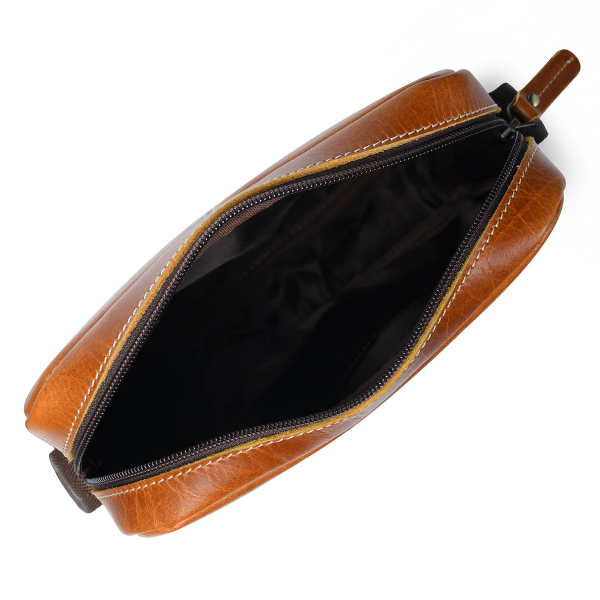 Classy Leather Bags The Compact Messenger- Tan - AVBL MRKT (4)