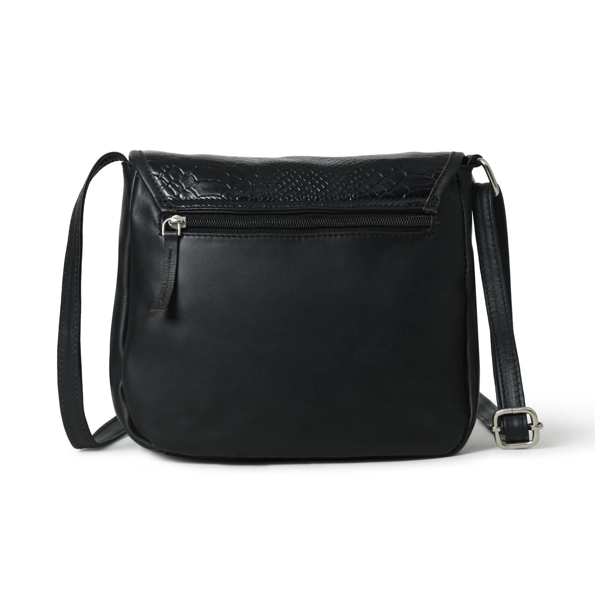 Classy Leather Bags The Croco Satchel- Black - AVBL MRKT (8)