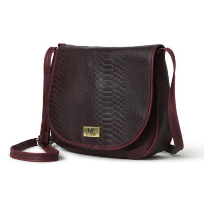 Classy Leather Bags The Croco Satchel- Cherry Red - AVBL MRKT (1)