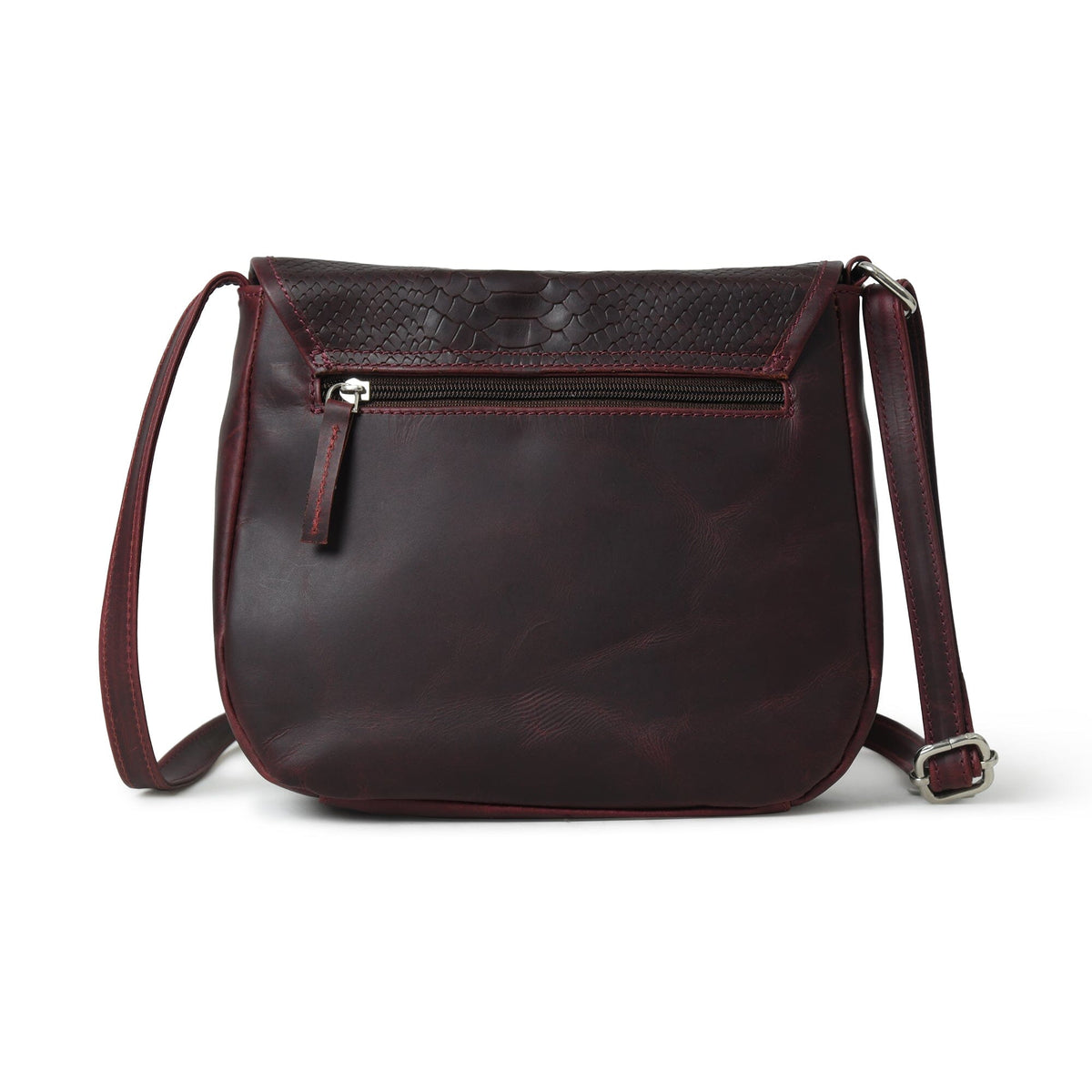 Classy Leather Bags The Croco Satchel- Cherry Red - AVBL MRKT (8)