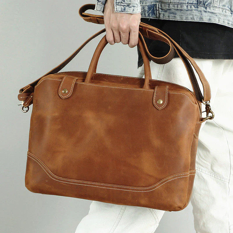 Classy Leather Bags The Everyday Office Briefcase - AVBL MRKT (1)
