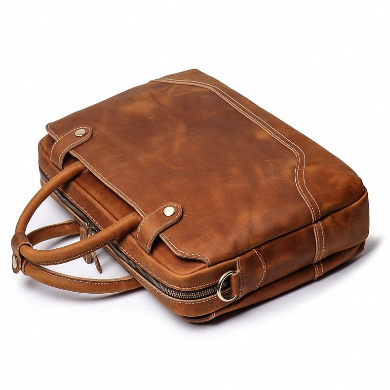 Classy Leather Bags The Everyday Office Briefcase - AVBL MRKT (10)