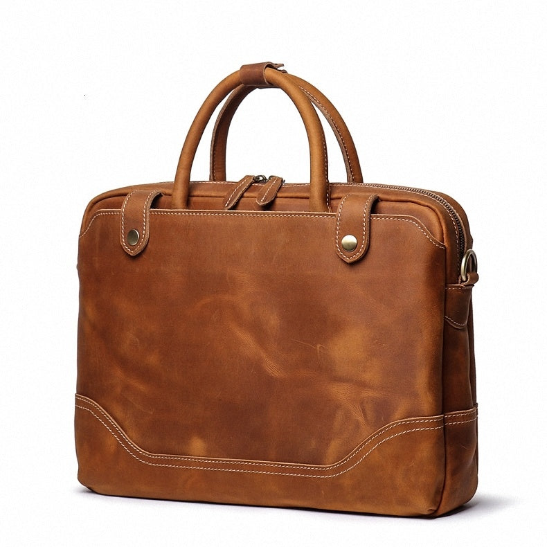 Classy Leather Bags The Everyday Office Briefcase - AVBL MRKT (11)