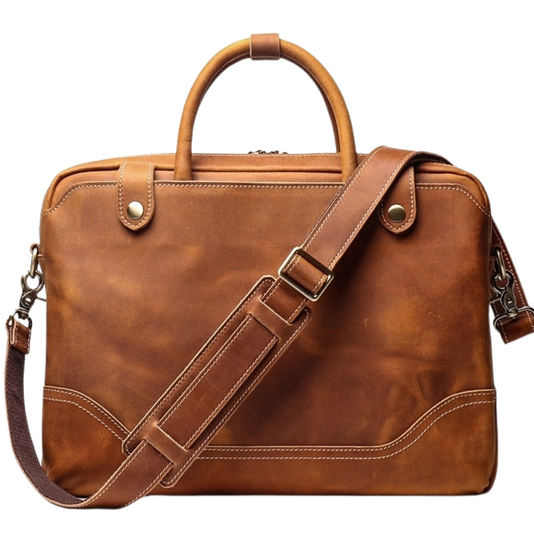 Classy Leather Bags The Everyday Office Briefcase - AVBL MRKT (2)
