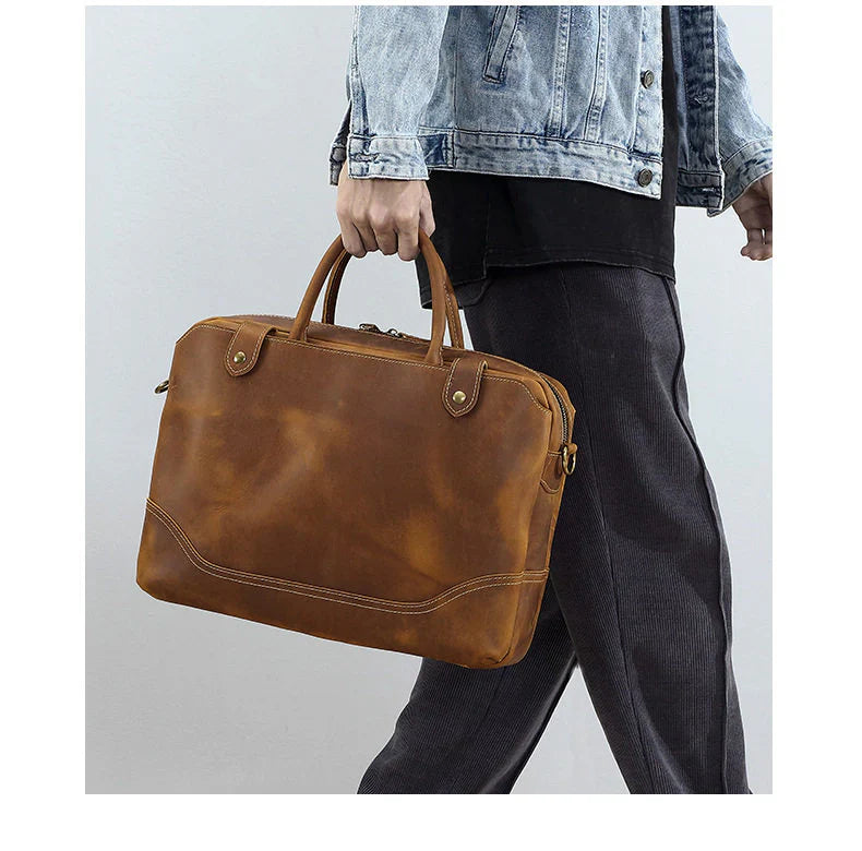 Classy Leather Bags The Everyday Office Briefcase - AVBL MRKT (3)