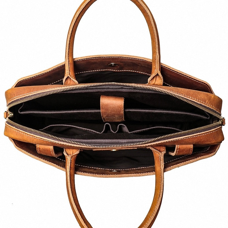 Classy Leather Bags The Everyday Office Briefcase - AVBL MRKT (6)