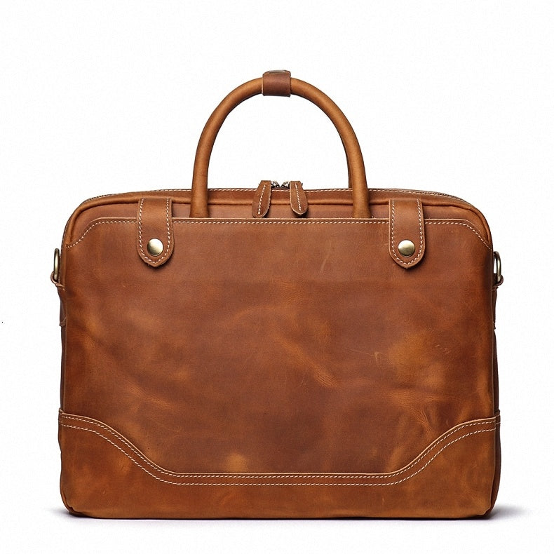 Classy Leather Bags The Everyday Office Briefcase - AVBL MRKT (9)