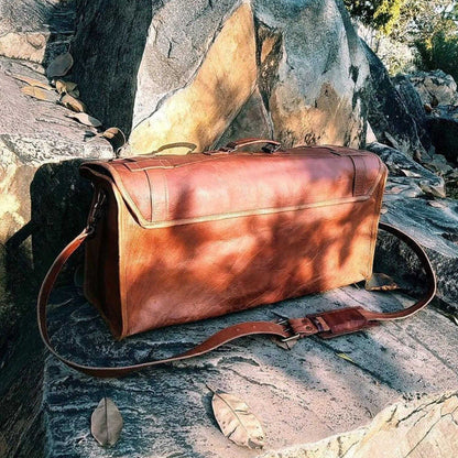 Classy Leather Bags The Flapster Duffel - AVBL MRKT (2)