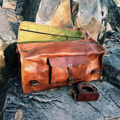 Classy Leather Bags The Flapster Duffel - AVBL MRKT (3)