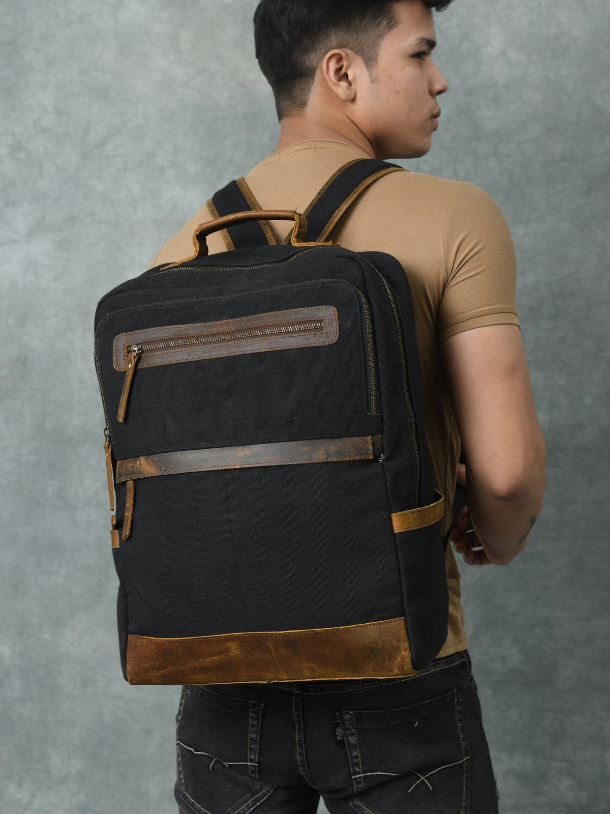 Classy Leather Bags The Foster Canvas Backpack - AVBL MRKT (2)