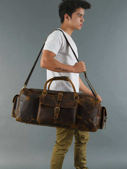 Classy Leather Bags The Goldman Travel Duffel - AVBL MRKT (4)