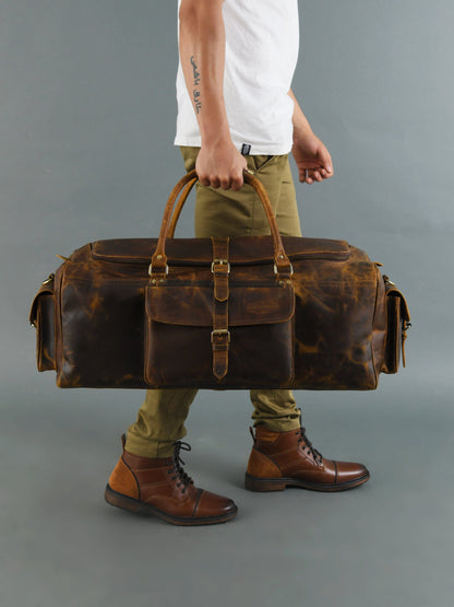 Classy Leather Bags The Goldman Travel Duffel - AVBL MRKT (5)