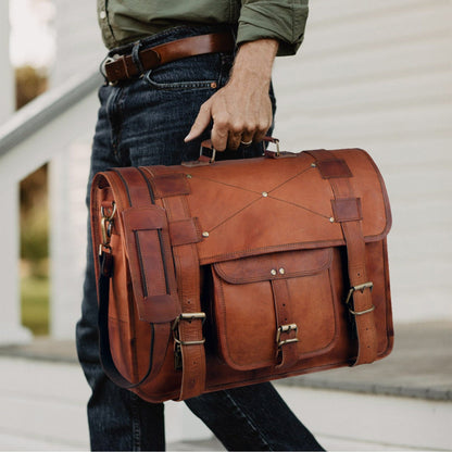 Classy Leather Bags The Griffin Crossbody Messenger - AVBL MRKT (1)
