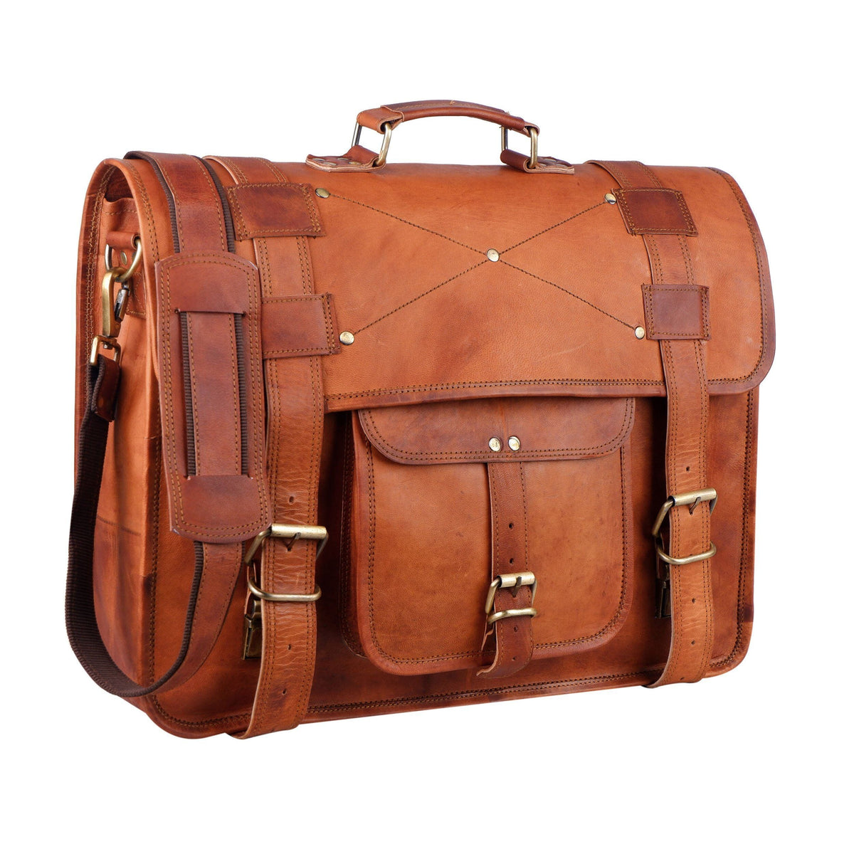 Classy Leather Bags The Griffin Crossbody Messenger - AVBL MRKT (3)