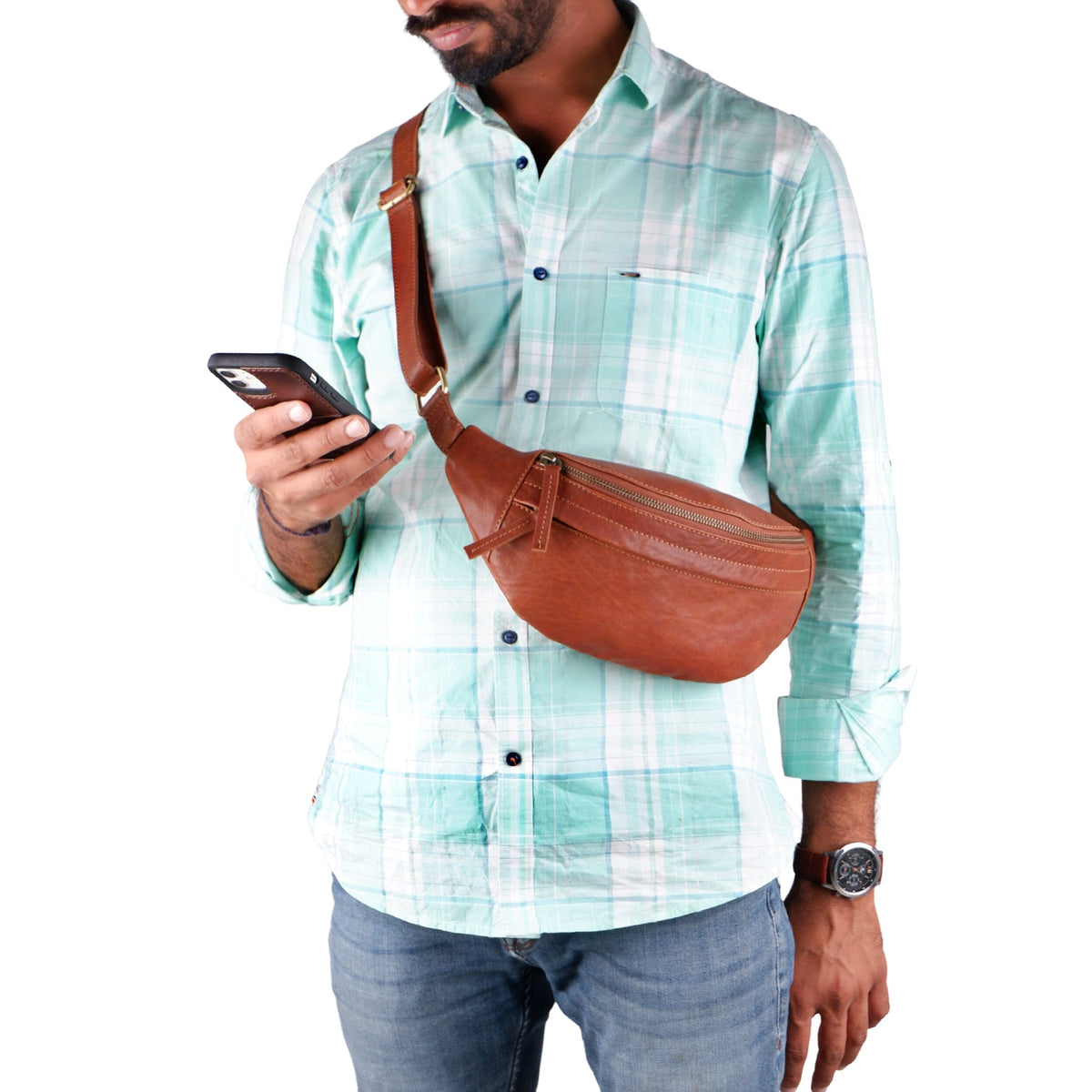 Classy Leather Bags The Halsman Fanny Pack - AVBL MRKT (3)
