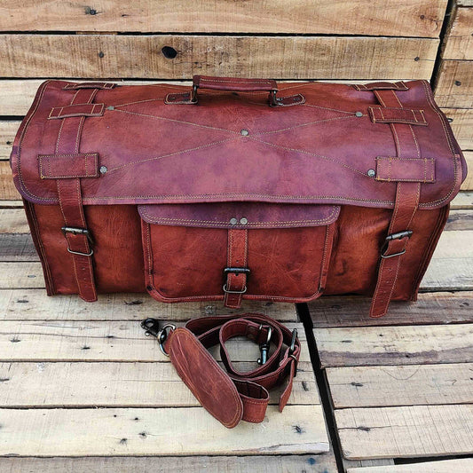Classy Leather Bags The Harrison Duffel - AVBL MRKT (1)