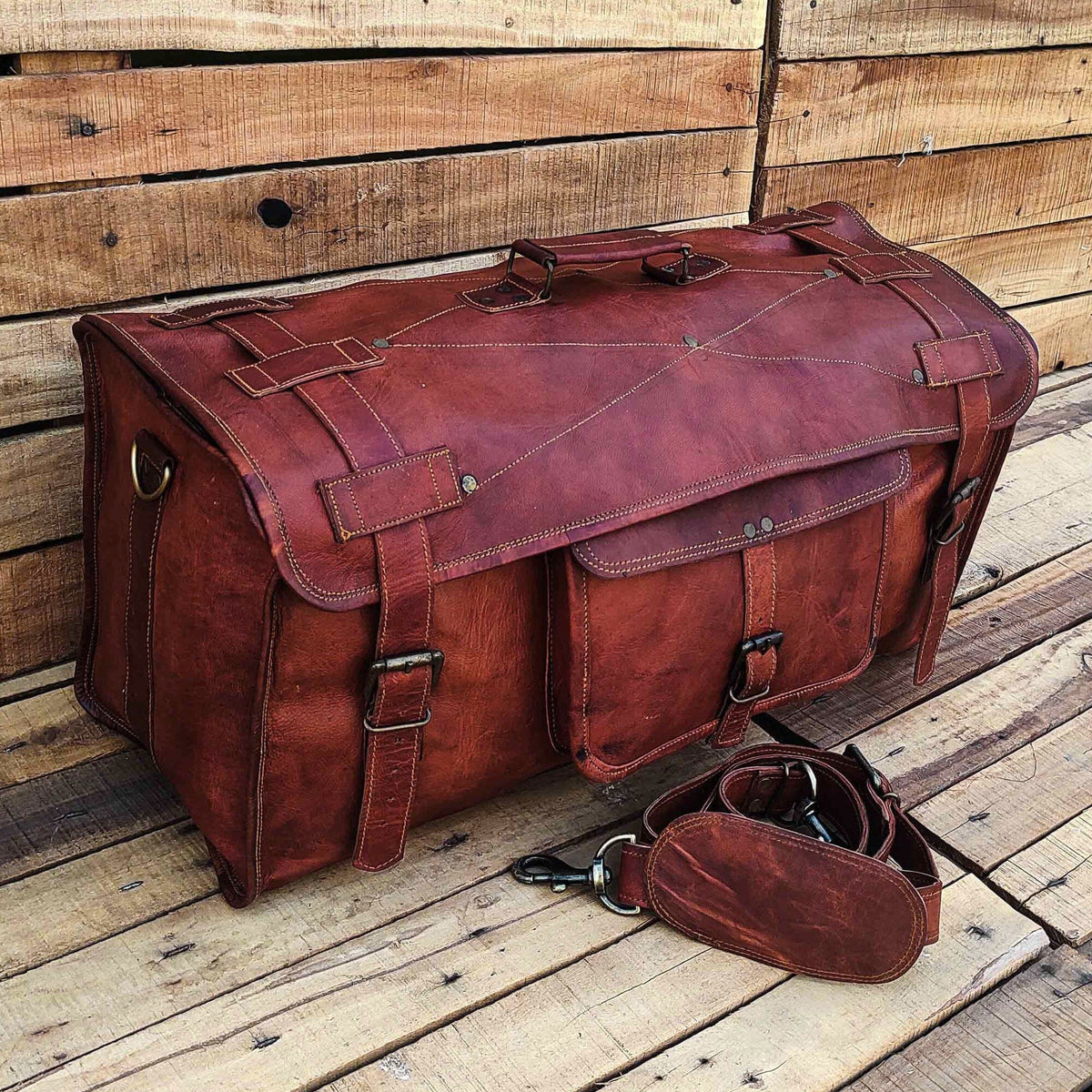 Classy Leather Bags The Harrison Duffel - AVBL MRKT (2)