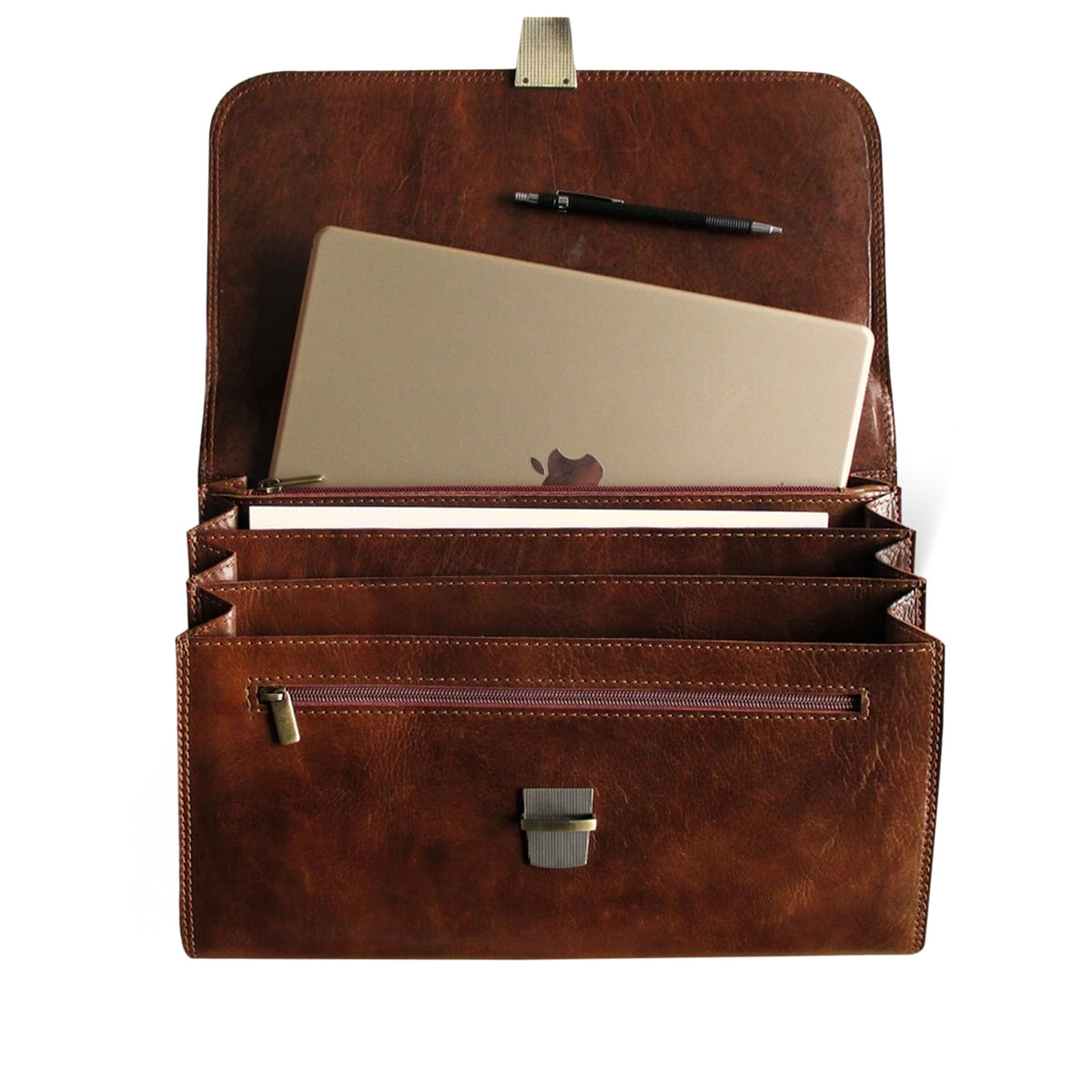 Classy Leather Bags The Hopkins Briefcase - AVBL MRKT (2)