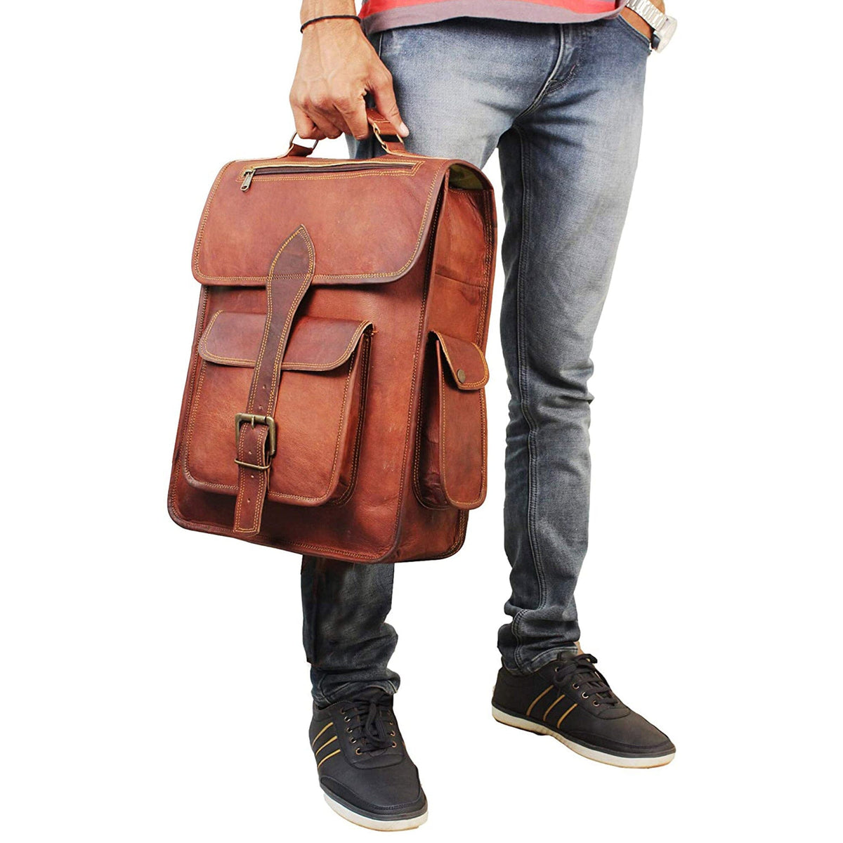 Classy Leather Bags The Hughes Rustic Backpack - AVBL MRKT (7)