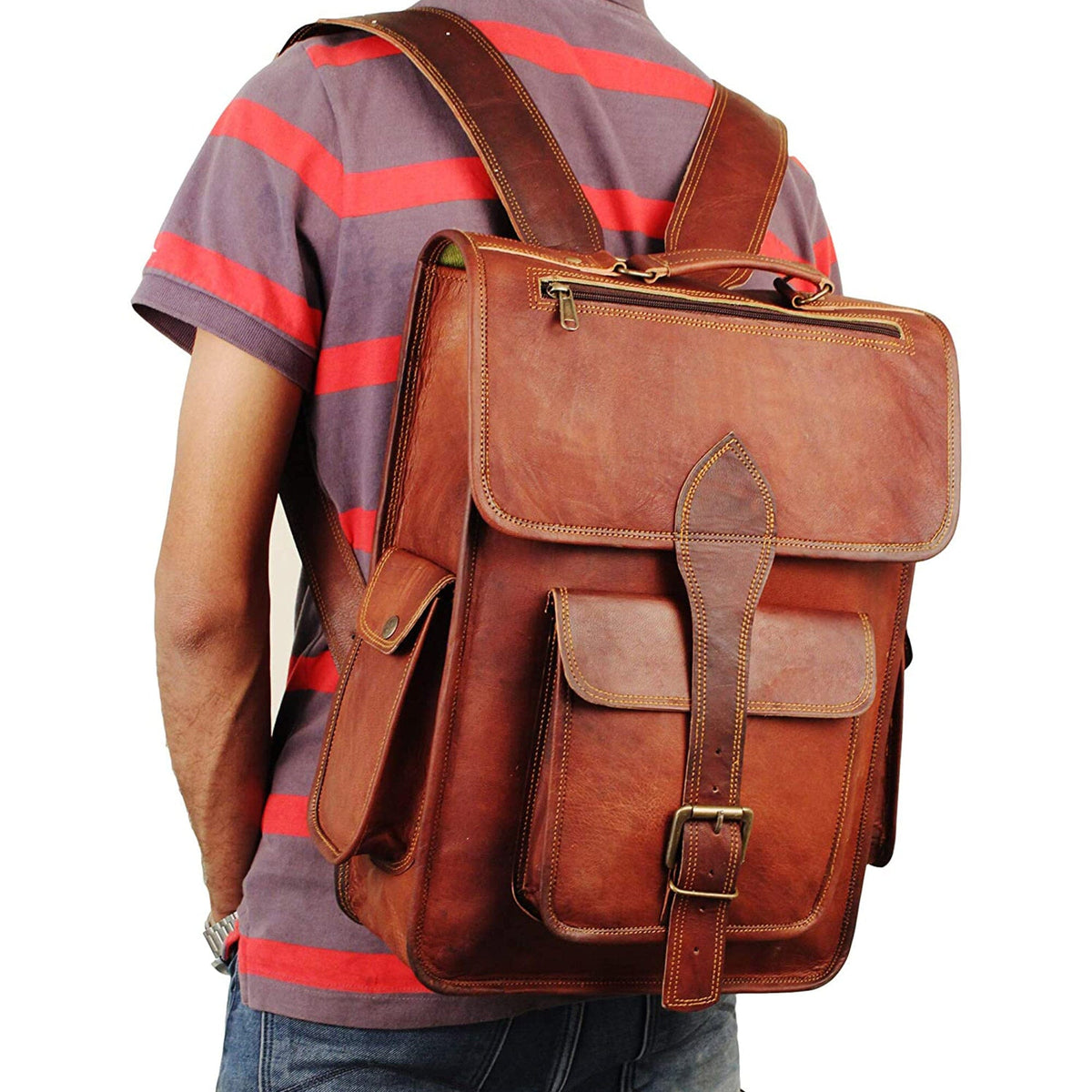 Classy Leather Bags The Hughes Rustic Backpack - AVBL MRKT (8)