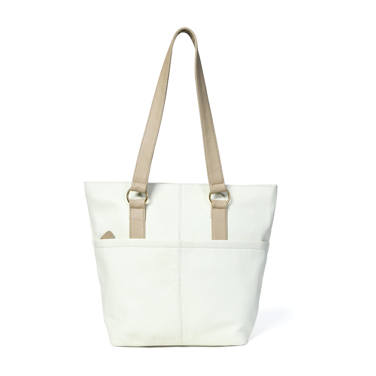 Classy Leather Bags The Ivory Leather Tote - AVBL MRKT (1)