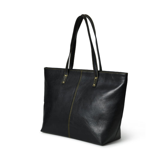 Classy Leather Bags The Kim Tote Bag- Black - AVBL MRKT (1)