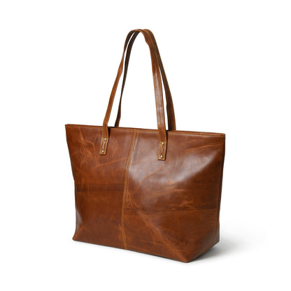 Classy Leather Bags The Kim Tote Bag- Cocoa Brown - AVBL MRKT (1)