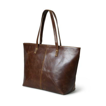 Classy Leather Bags The Kim Tote Bag- Dark Brown - AVBL MRKT (1)