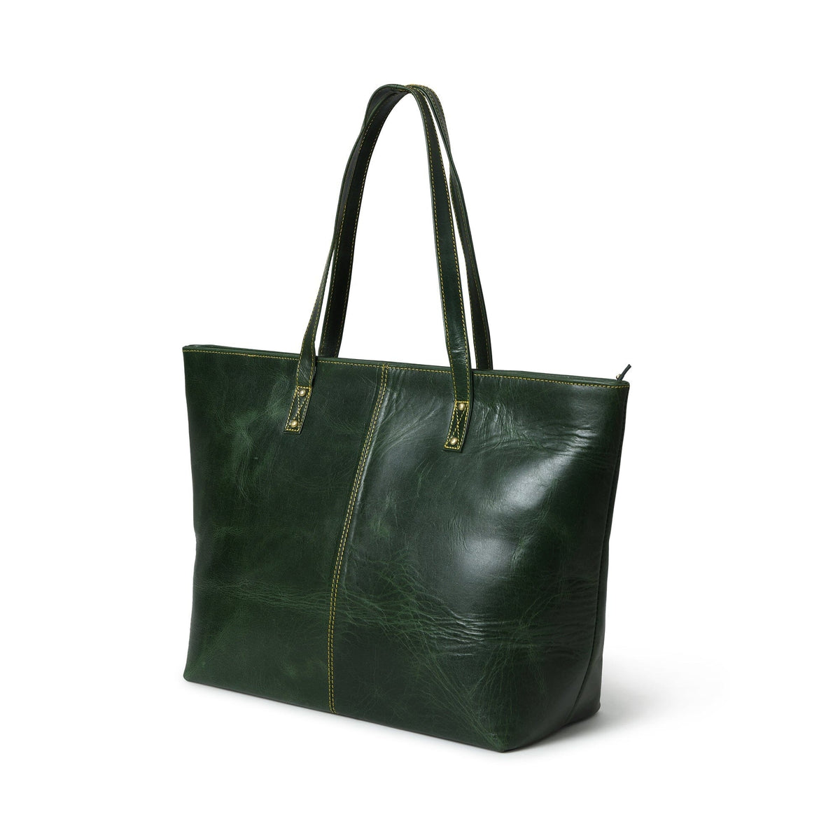 Classy Leather Bags The Kim Tote Bag - Green - AVBL MRKT (1)