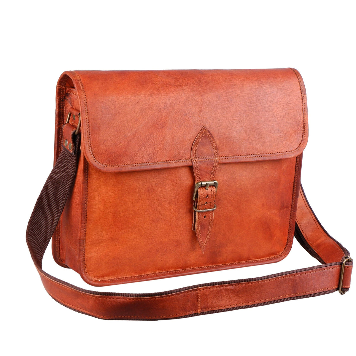 Classy Leather Bags The Mascot Leather Messenger - AVBL MRKT (1)