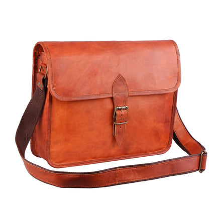 Classy Leather Bags The Mascot Leather Messenger - AVBL MRKT (1)
